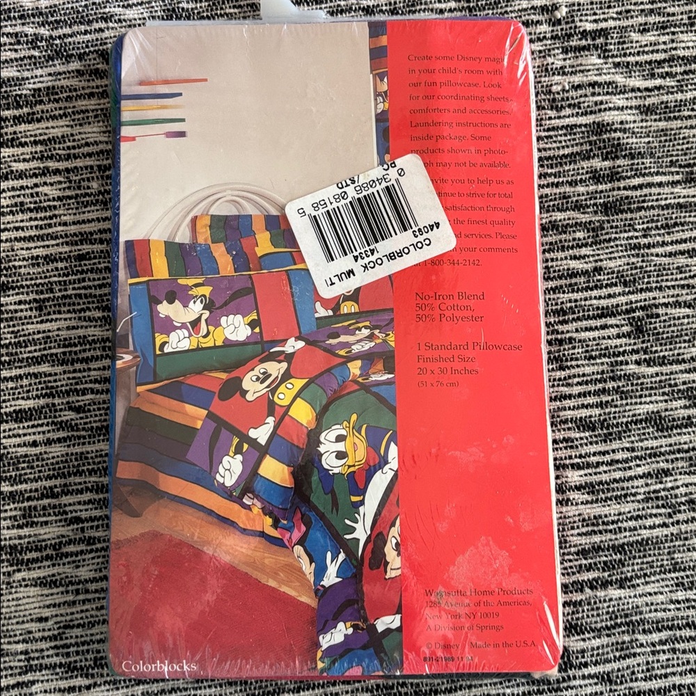 Vintage Mickey's Stuff for Kids Classic Mickey Mouse Pillowcase - Picture 3 of 3